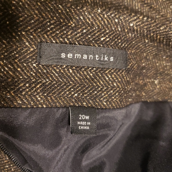 Nordstrom Semantiks brown pencil skirt size 20w - Picture 4 of 6